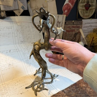 Dragon Chinois à 4 griffes - Dragon Mang - Sculpture en laiton massif