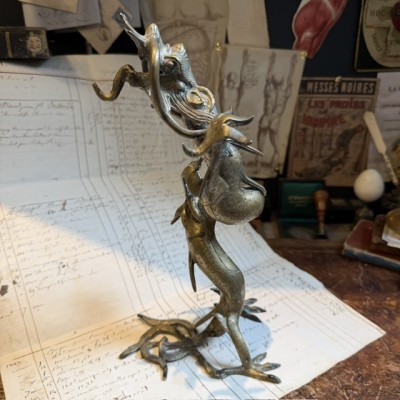 Chinese Dragon with 4 claws - Mang Dragon - Solid brass sculpture