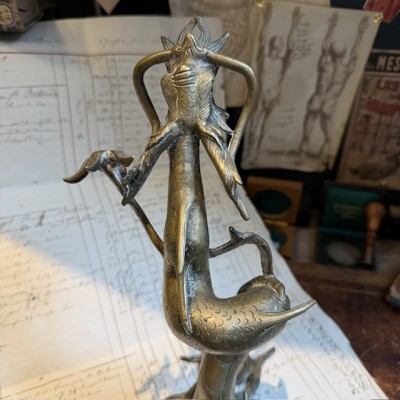 Chinese Dragon with 4 claws - Mang Dragon - Solid brass sculpture