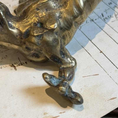 19th-century bronze chimera - Napoleon III – Antique door pull