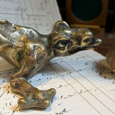 Chimère en bronze du XIXème siècle - Napoléon III - Ancienne poignée