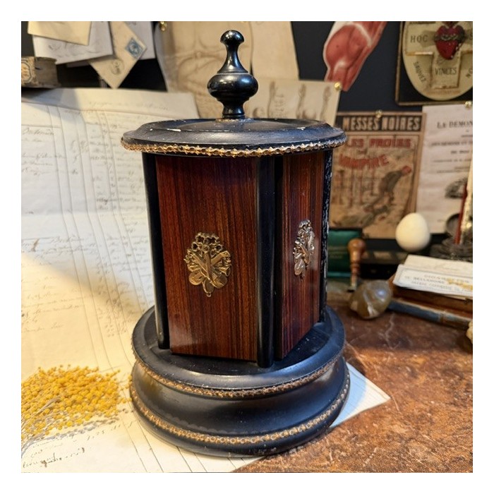 Mechanical cigar dispenser - Cylindrical cigar box - Napoleon III period