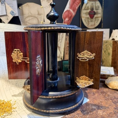 Mechanical cigar dispenser - Cylindrical cigar box - Napoleon III period