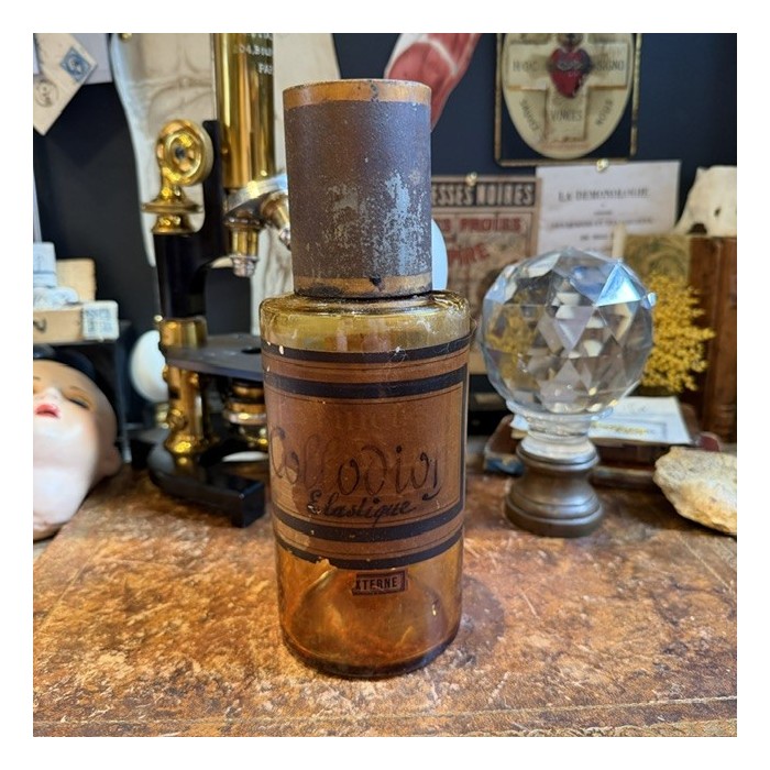 Elastic collodion - Vintage pharmacy bottle - Apothecary