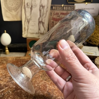 Cloche à spécimen en verre soufflé - Cloche d'apothicaire renversée - Vase à graines