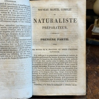 Manual of the Naturalist - Treaty of Embalmings by BOITARD - 1852