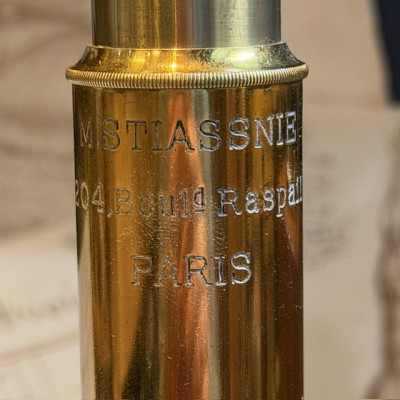 Microscope Stiassnie Paris en laiton - Coffret acajou - 1905/1908