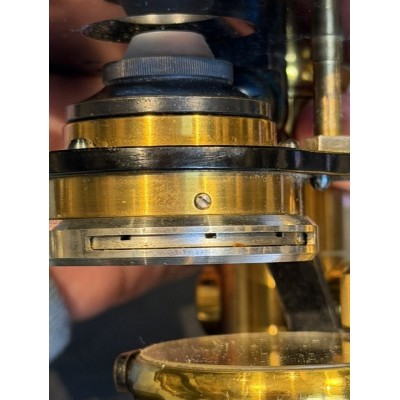 Microscope Stiassnie Paris en laiton - Coffret acajou - 1905/1908