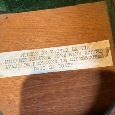 Microscope Stiassnie Paris en laiton - Coffret acajou - 1905/1908