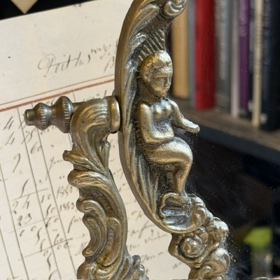 Large antique swivelling table mirror - Psyche - XIXth