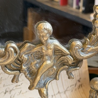Large antique swivelling table mirror - Psyche - XIXth