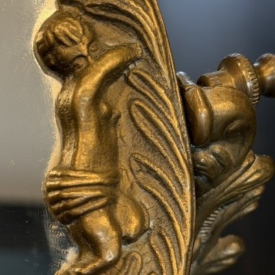 Large antique swivelling table mirror - Psyche - XIXth