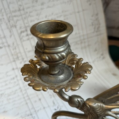 Griffin or Dragon Candleholder - Solid Brass