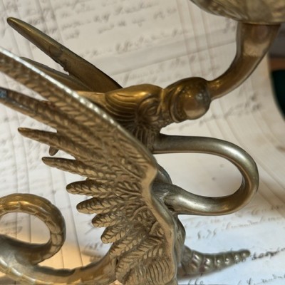 Griffin or Dragon Candleholder - Solid Brass