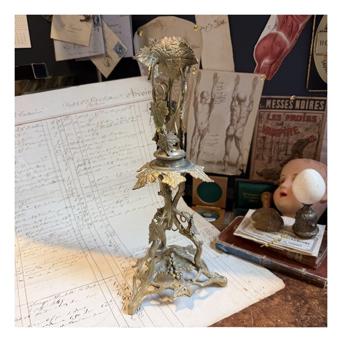 Trumpet Vase Mount in brass - James Dixon & Sons, Sheffield - c.1860