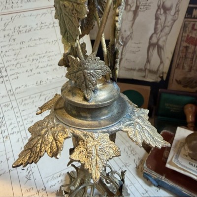 Trumpet Vase Mount in brass - James Dixon & Sons, Sheffield - c.1860