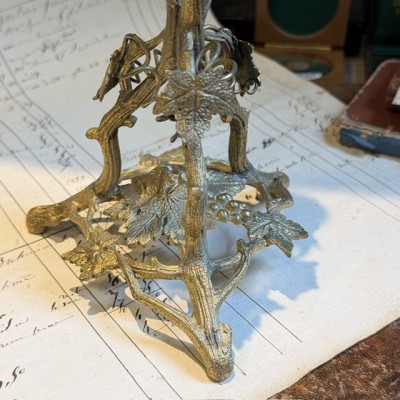 Trumpet Vase Mount in brass - James Dixon & Sons, Sheffield - c.1860