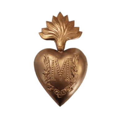 Ex-voto Doré - Modèle: Coeur Rayonnant par Boncoeurs