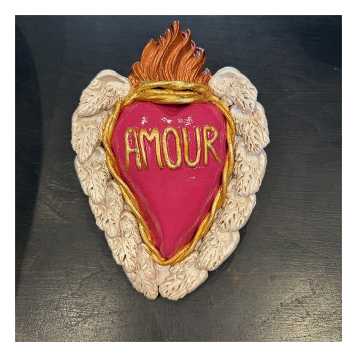 Ex-Voto heart in clay by Cuore di Argilla - votive offering