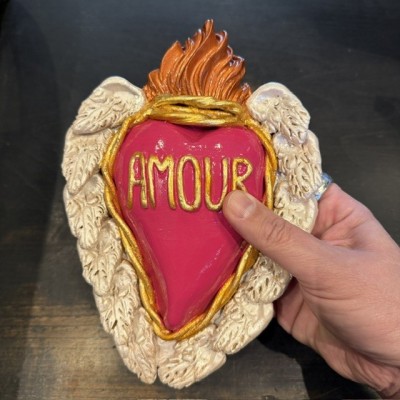 Ex-Voto heart in clay by Cuore di Argilla - votive offering