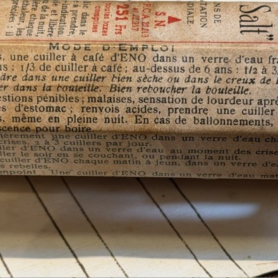 Sel de Fruit ENO - Vintage pharmacy bottle - Apothecary