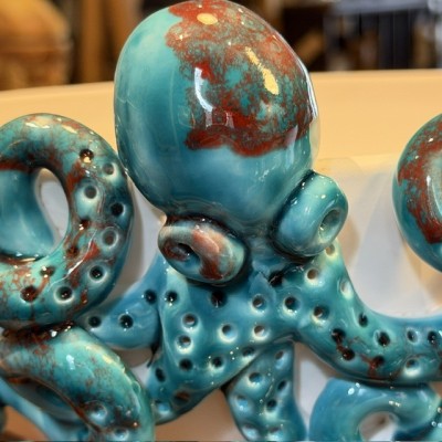 Cup by Patrizia Italiano – Octopus – Handmade white ceramic from Sicily