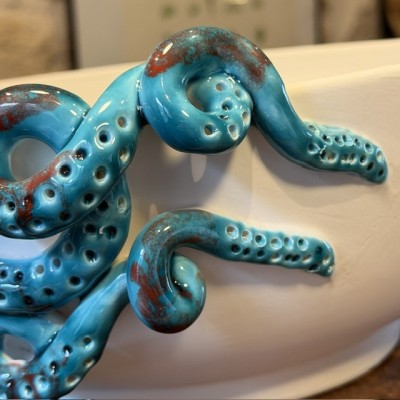 Cup by Patrizia Italiano – Octopus – Handmade white ceramic from Sicily