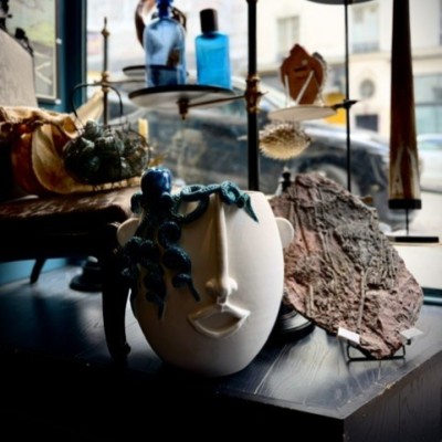 Large decorative vase Salvo by Patrizia Italiano – Octopus – Handmade white ceramic from Sicily