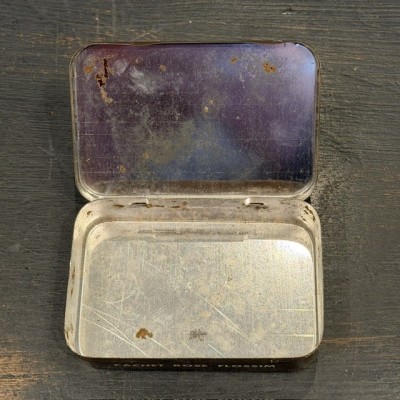 Flossim Pink Tablets - Vintage tin medicine box - Pharmacy -Apothecary