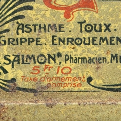 Pastilles Salmon à l'Opium pour la Toux - Ancienne boîte de Pharmacie