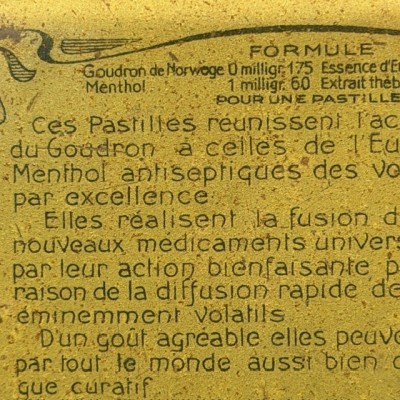 Pastilles Salmon à l'Opium pour la Toux - Ancienne boîte de Pharmacie