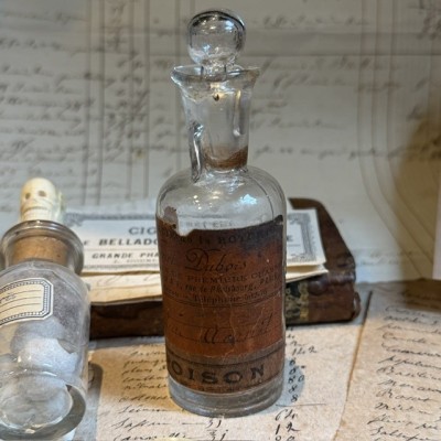 Teinture d'Aconit - Tue-Loup - Poison - Flacon ancien de pharmacie