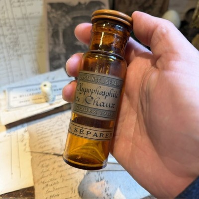 Hypophosphite de Chaux - Codex 1908 - Flacon ancien de pharmacie