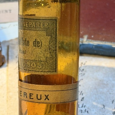 Sulfate de Zinc - Codex 1908 - Poison - Flacon ancien de pharmacie