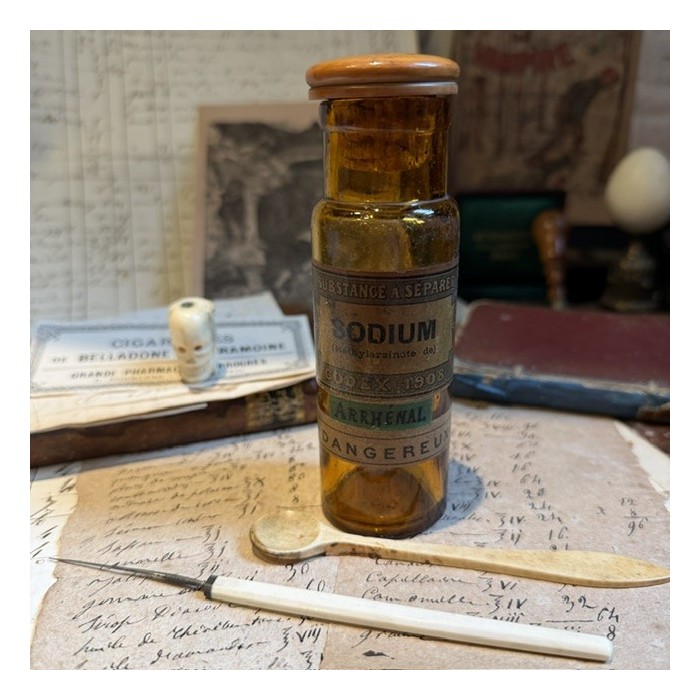 Arrhénal - Arsenic - Codex 1908 - Poison - Flacon ancien de pharmacie