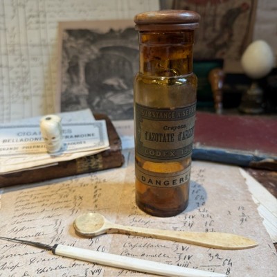 Crayons d'Azotate d'Argent - Poison - Flacon ancien de pharmacie