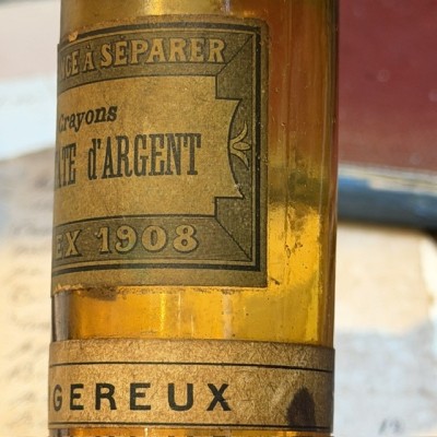Silver Nitrate Sticks - POISON cabinet - Antique pharmacy bottle