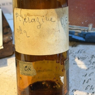 Piperazine - Codex 1908 - Poison - Flacon ancien de pharmacie