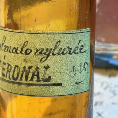 Véronal - Barbituriques - Poison - Flacon ancien de pharmacie