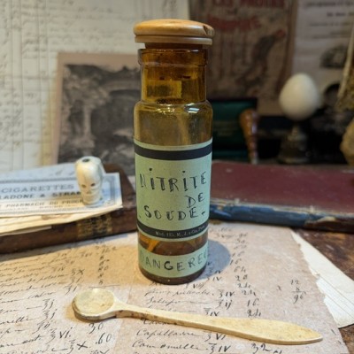 Nitrite de Soude - Poison - Flacon ancien de pharmacie
