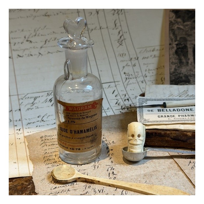 Extrait fluide d'Hamamélis - Flacon Compte-goutte ancien de pharmacie-Apothicaire