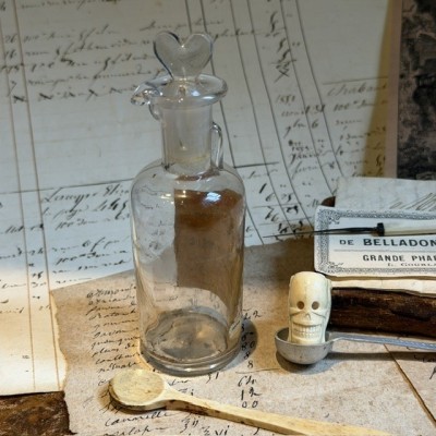 Hamamelis fluid extract - Dropper bottle - Antique pharmacy bottle - Apothecary