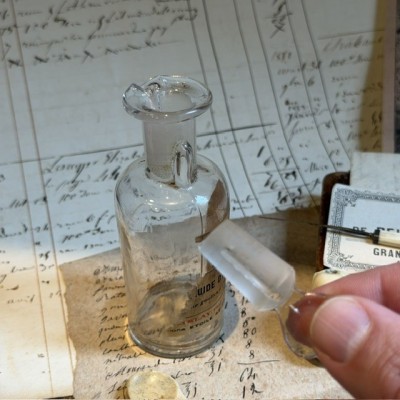 Extrait fluide d'Hamamélis - Flacon Compte-goutte ancien de pharmacie-Apothicaire