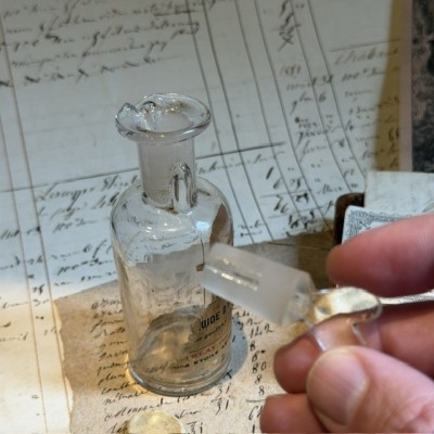 Extrait fluide d'Hamamélis - Flacon Compte-goutte ancien de pharmacie-Apothicaire