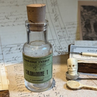 Chloramine T - Darrasse Frères - Flacon ancien de pharmacie-Apothicaire