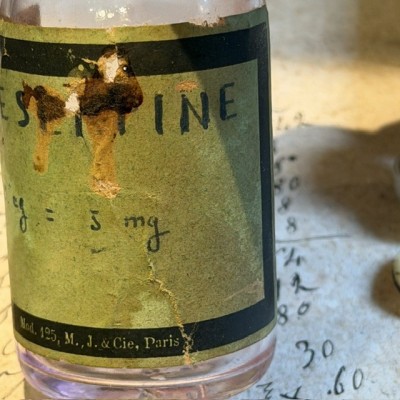 Reseptine - Flacon ancien de pharmacie-Apothicaire