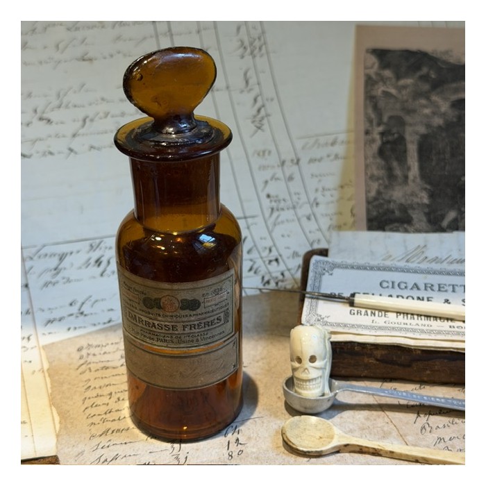 Sodium tartrate - Soda lye - Antique pharmacy bottle - Apothecary