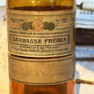Sodium tartrate - Soda lye - Antique pharmacy bottle - Apothecary