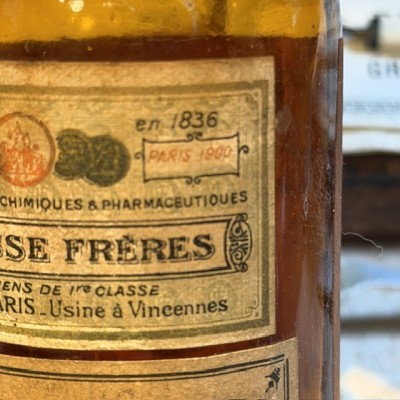 Sodium tartrate - Soda lye - Antique pharmacy bottle - Apothecary