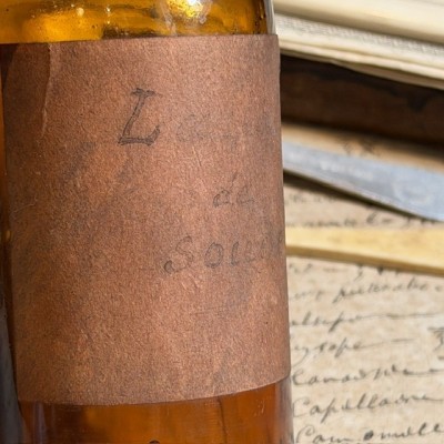 Sodium tartrate - Soda lye - Antique pharmacy bottle - Apothecary